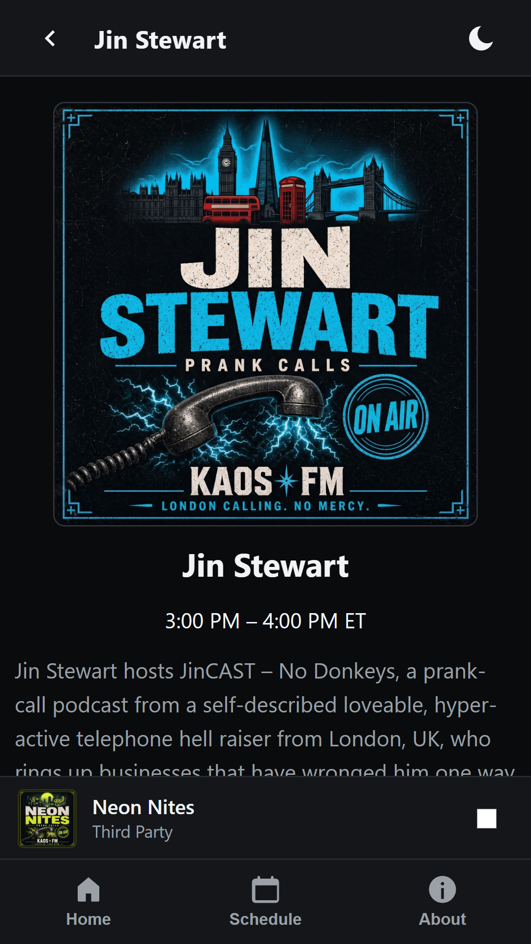 Jin Stewart show page
