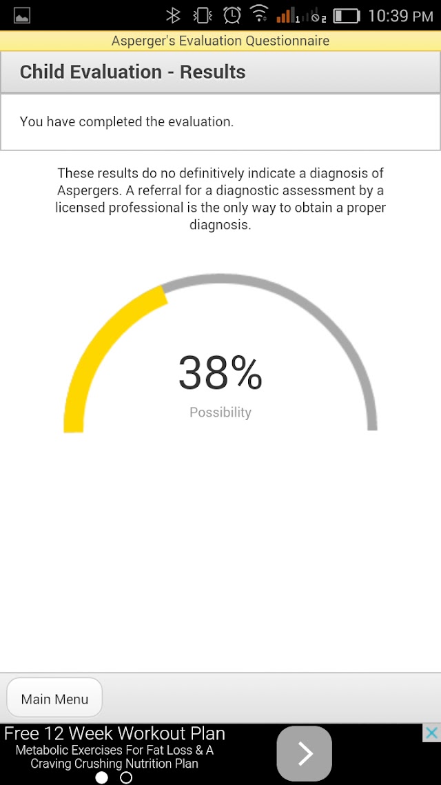 Asperger's Screening / Evaluation / Test screenshot 4