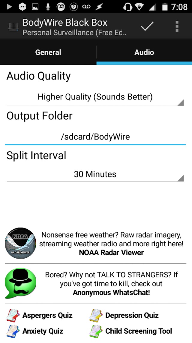 BodyWire Black Box (Audio Surveillance DVR) screenshot 3